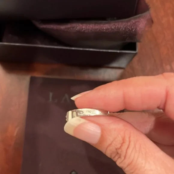 Lagos Caviar 18k gold silver peridot ring sz 7 jewelry bag box - Picture 3 of 5